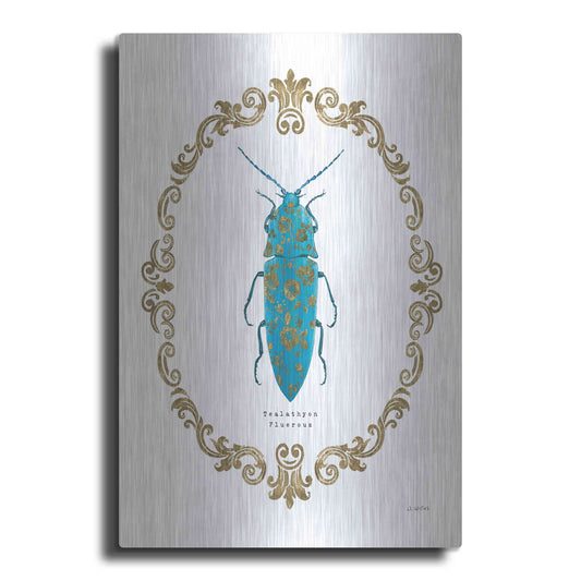 Luxe Metal Art 'Adorning Coleoptera VIII' by James Wiens, Metal Wall Art
