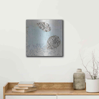 Luxe Metal Art 'Gracefully Blue II' by James Wiens, Metal Wall Art,12x12