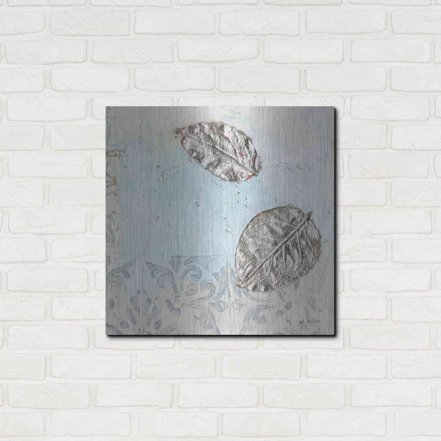 Luxe Metal Art 'Gracefully Blue II' by James Wiens, Metal Wall Art,24x24