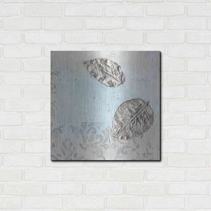 Luxe Metal Art 'Gracefully Blue II' by James Wiens, Metal Wall Art,24x24