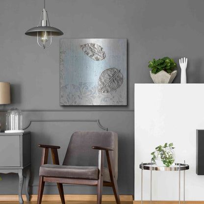 Luxe Metal Art 'Gracefully Blue II' by James Wiens, Metal Wall Art,24x24