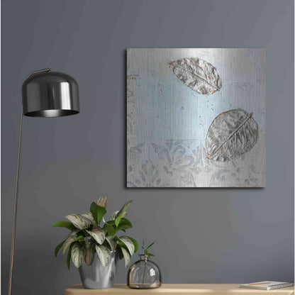Luxe Metal Art 'Gracefully Blue II' by James Wiens, Metal Wall Art,24x24