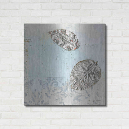Luxe Metal Art 'Gracefully Blue II' by James Wiens, Metal Wall Art,36x36
