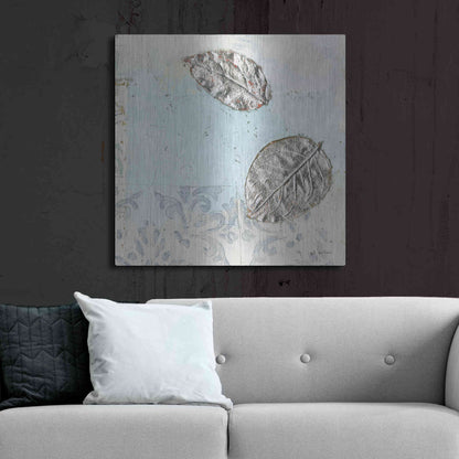 Luxe Metal Art 'Gracefully Blue II' by James Wiens, Metal Wall Art,36x36
