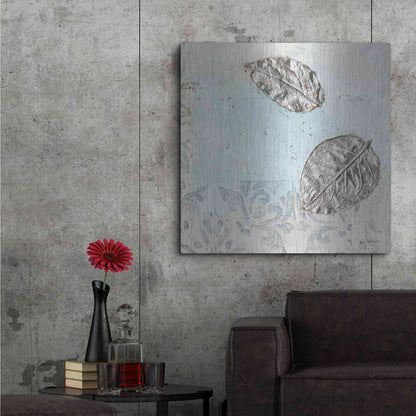 Luxe Metal Art 'Gracefully Blue II' by James Wiens, Metal Wall Art,36x36