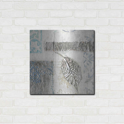 Luxe Metal Art 'Gracefully Blue IV' by James Wiens, Metal Wall Art,24x24