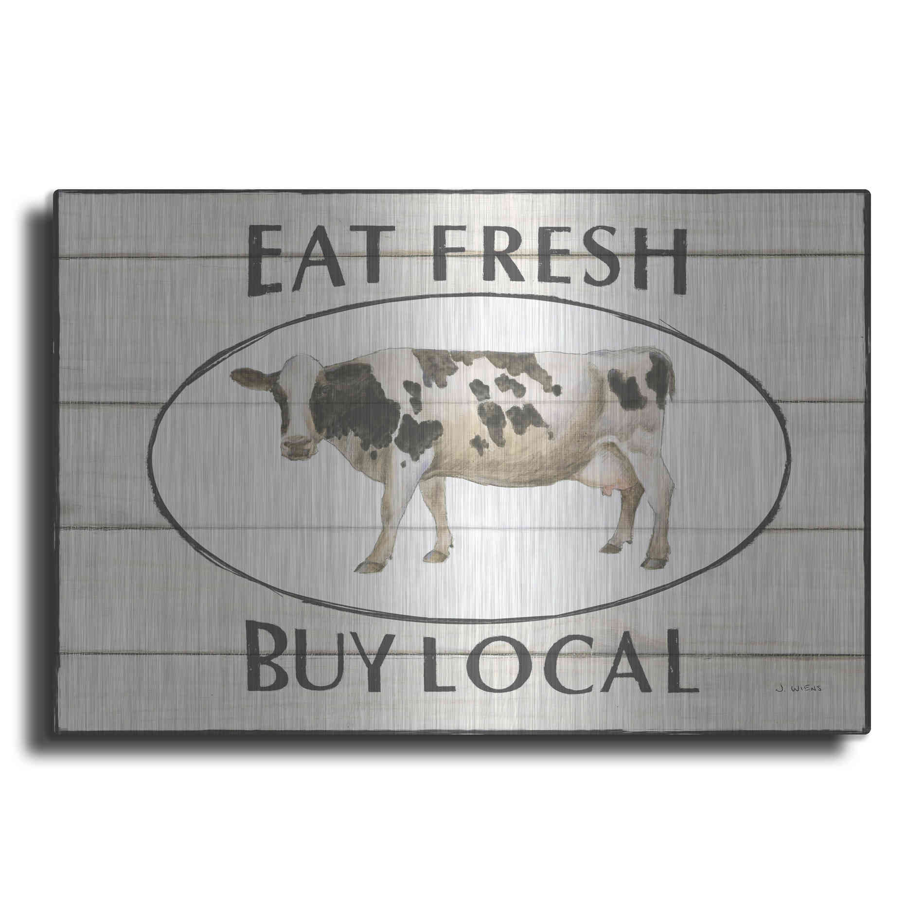 Luxe Metal Art 'Country Cow V' by James Wiens, Metal Wall Art