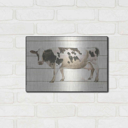 Luxe Metal Art 'Country Cow VI' by James Wiens, Metal Wall Art,16x12