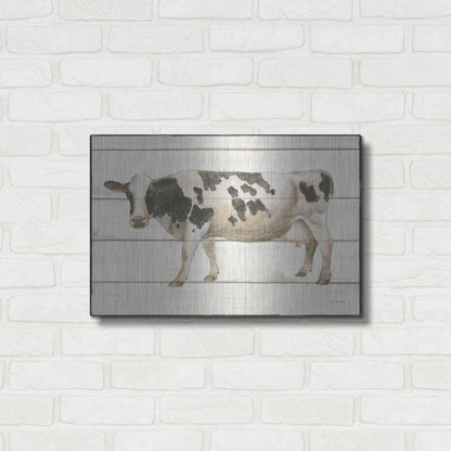 Luxe Metal Art 'Country Cow VI' by James Wiens, Metal Wall Art,24x16