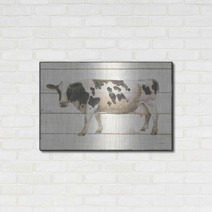 Luxe Metal Art 'Country Cow VI' by James Wiens, Metal Wall Art,36x24