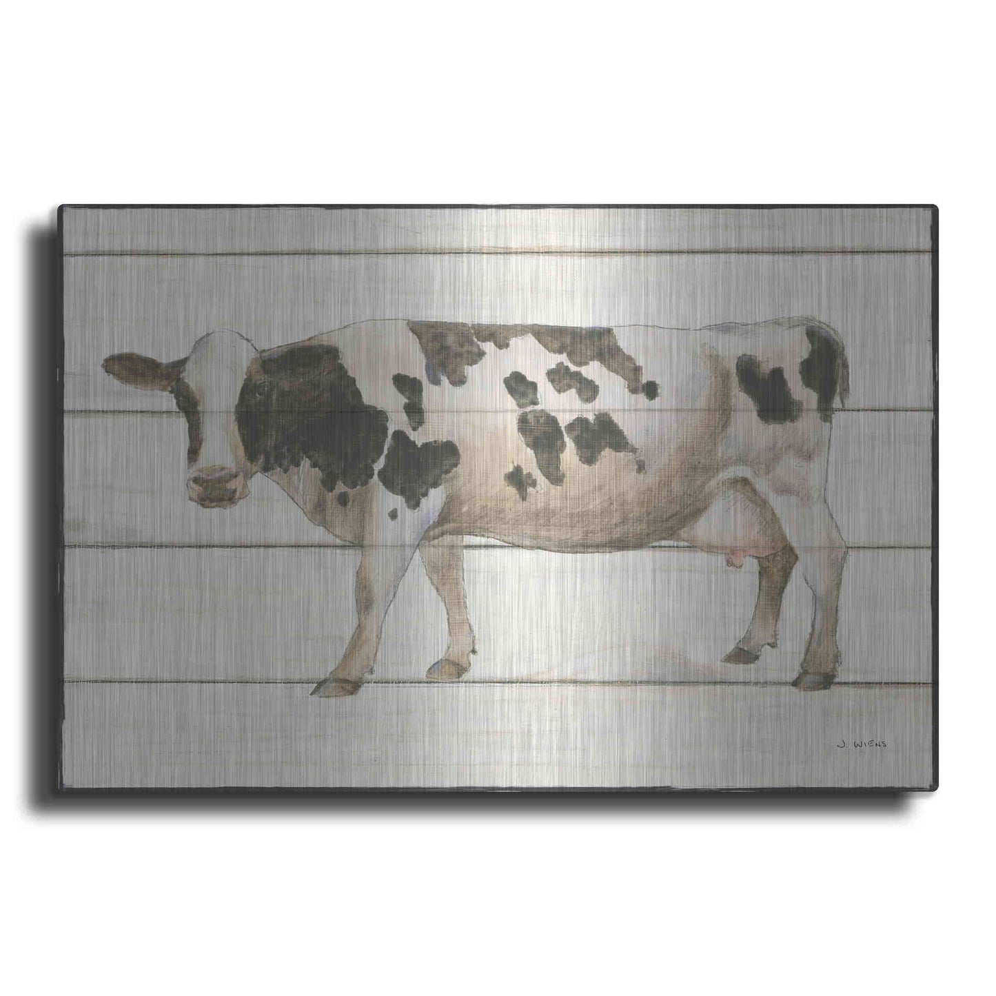 Luxe Metal Art 'Country Cow VI' by James Wiens, Metal Wall Art