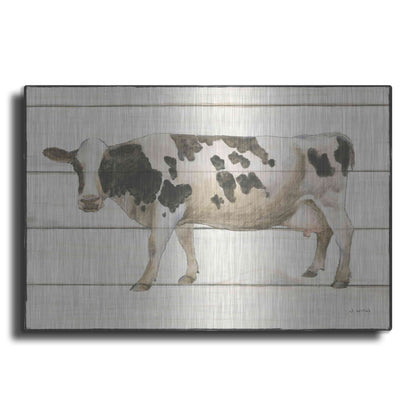 Luxe Metal Art 'Country Cow VI' by James Wiens, Metal Wall Art