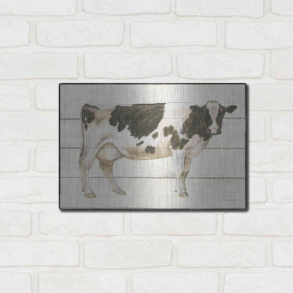 Luxe Metal Art 'Country Cow VII' by James Wiens, Metal Wall Art,16x12