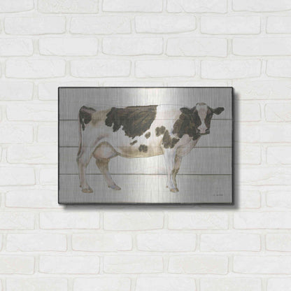 Luxe Metal Art 'Country Cow VII' by James Wiens, Metal Wall Art,24x16