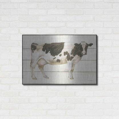 Luxe Metal Art 'Country Cow VII' by James Wiens, Metal Wall Art,36x24