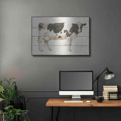 Luxe Metal Art 'Country Cow VII' by James Wiens, Metal Wall Art,36x24