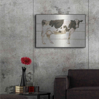 Luxe Metal Art 'Country Cow VII' by James Wiens, Metal Wall Art,36x24
