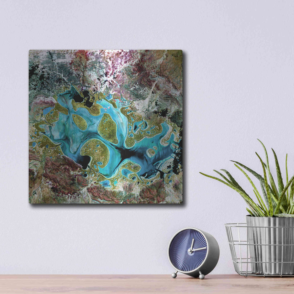Luxe Metal Art 'Earth As Art: Carnegie,', Metal Wall Art,12x12