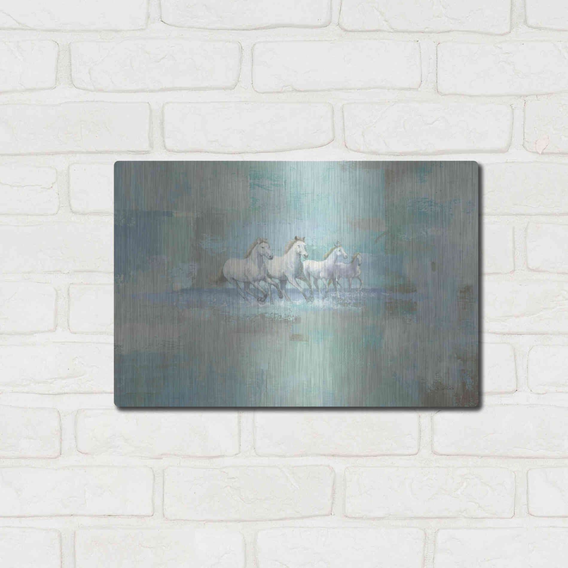 Luxe Metal Art 'Running Wild' by James Wiens, Metal Wall Art,16x12