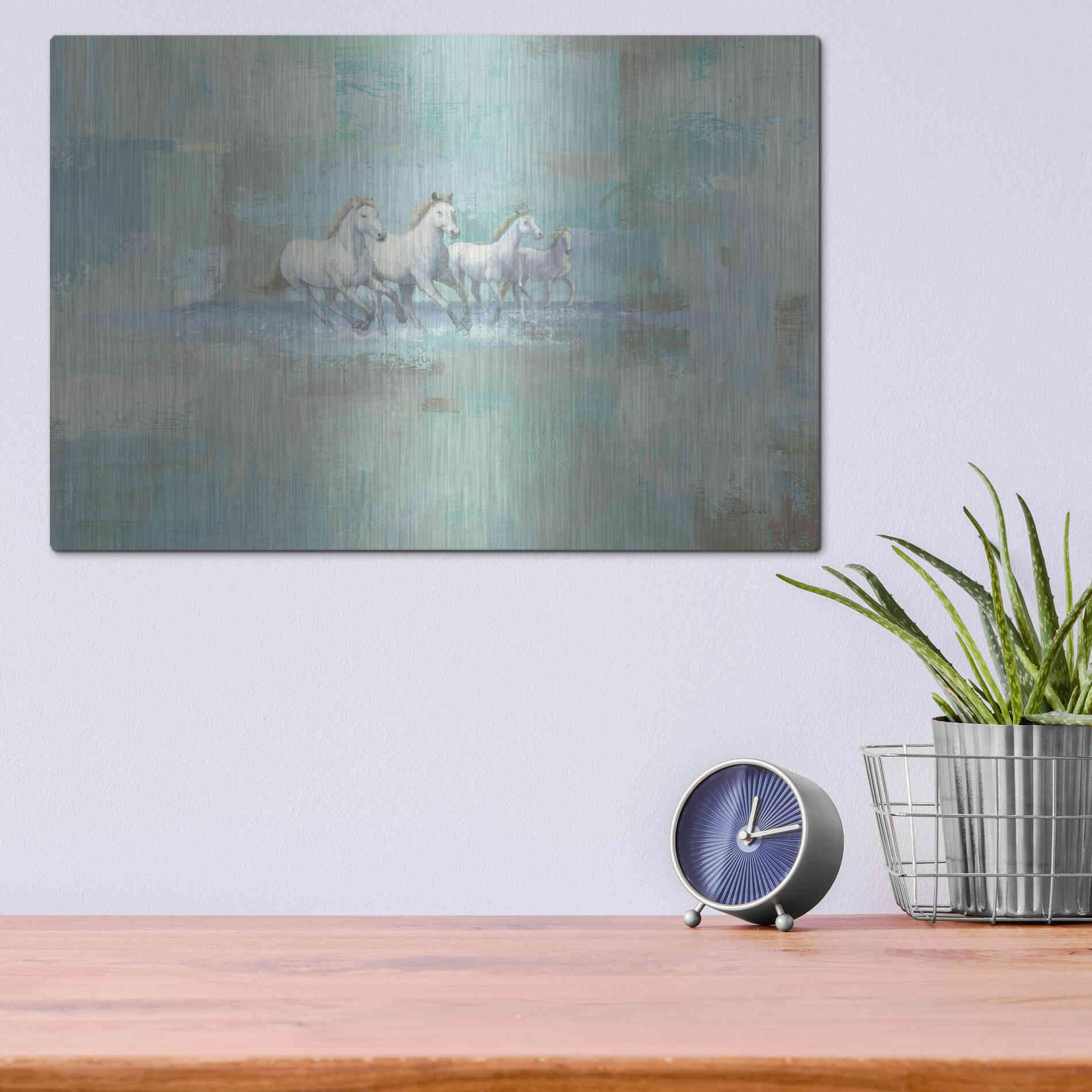 Luxe Metal Art 'Running Wild' by James Wiens, Metal Wall Art,16x12