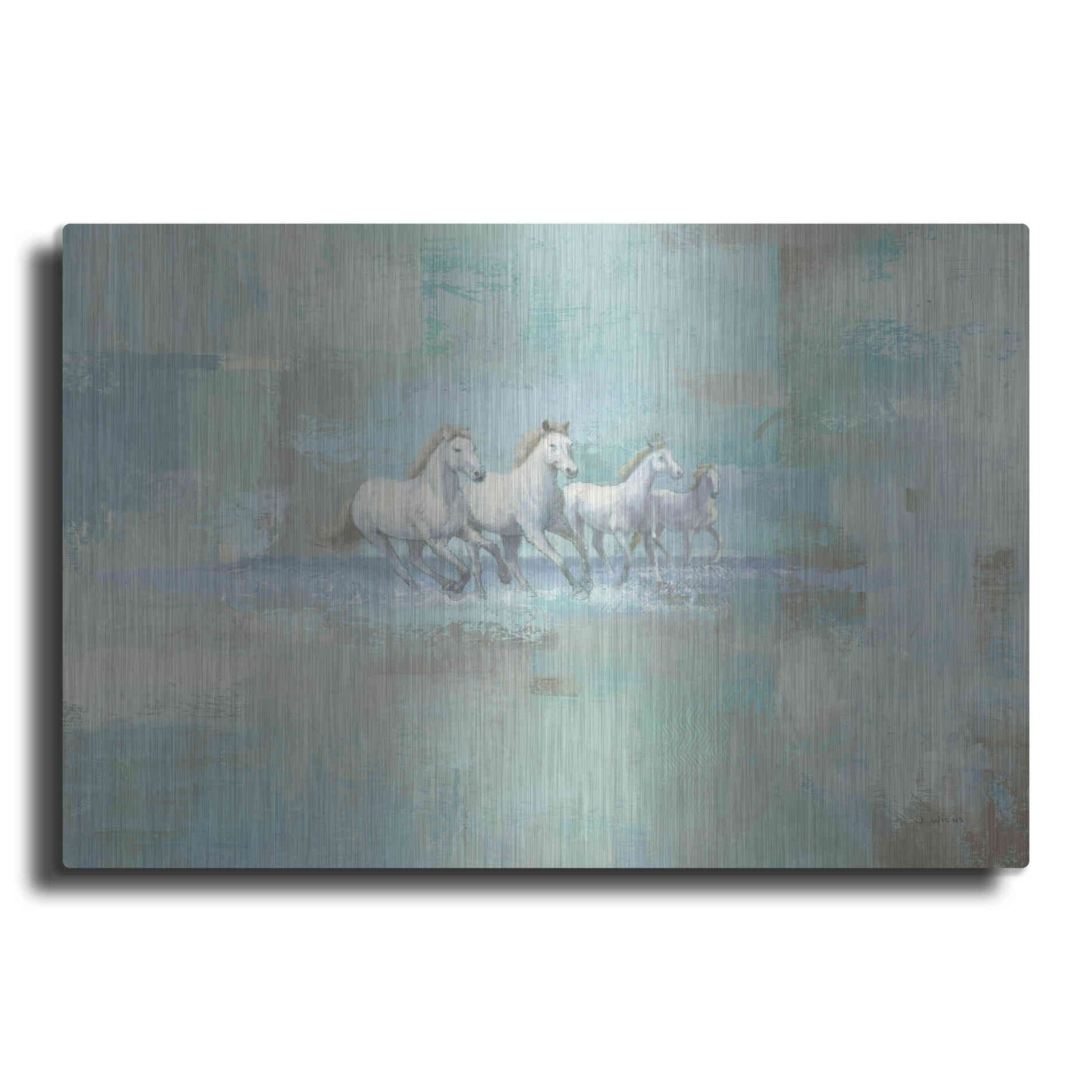 Luxe Metal Art 'Running Wild' by James Wiens, Metal Wall Art