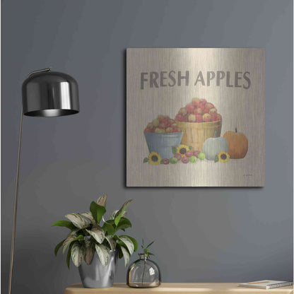 Luxe Metal Art 'Heartland Harvest Moments III' by James Wiens, Metal Wall Art,24x24