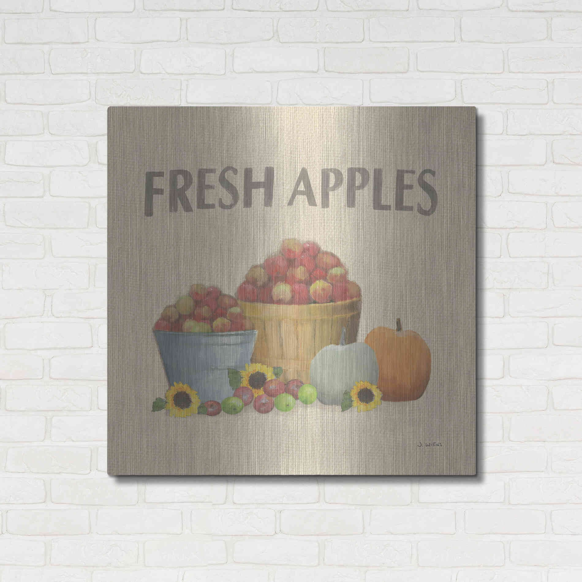 Luxe Metal Art 'Heartland Harvest Moments III' by James Wiens, Metal Wall Art,36x36