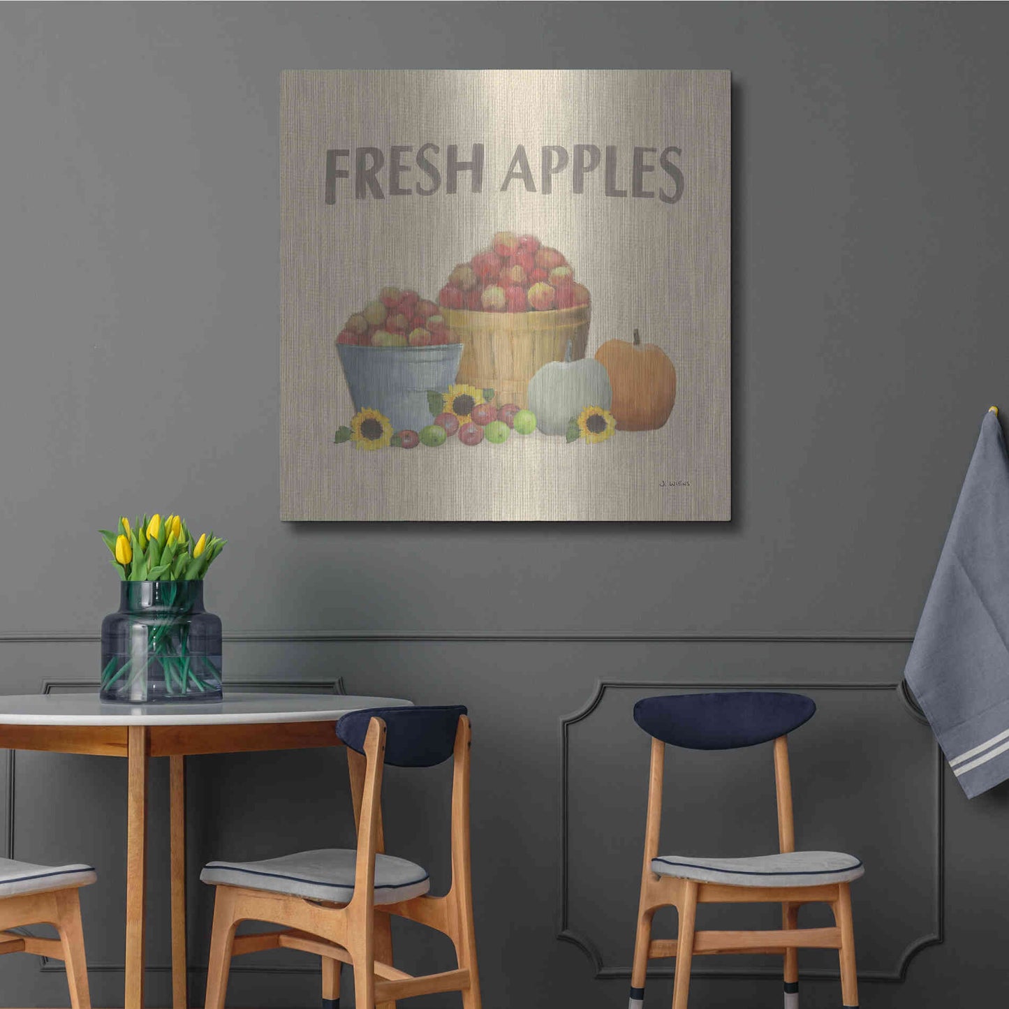 Luxe Metal Art 'Heartland Harvest Moments III' by James Wiens, Metal Wall Art,36x36
