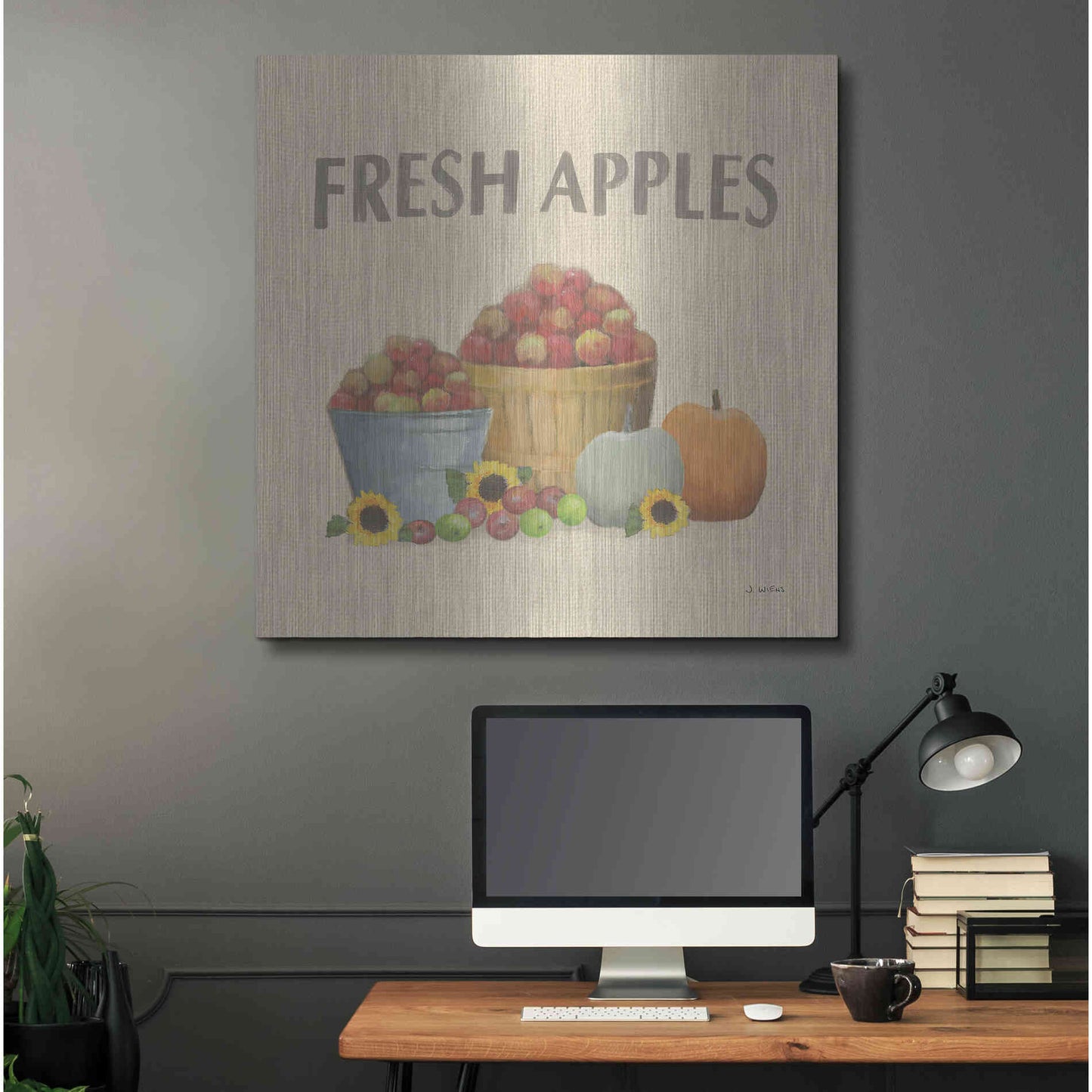 Luxe Metal Art 'Heartland Harvest Moments III' by James Wiens, Metal Wall Art,36x36