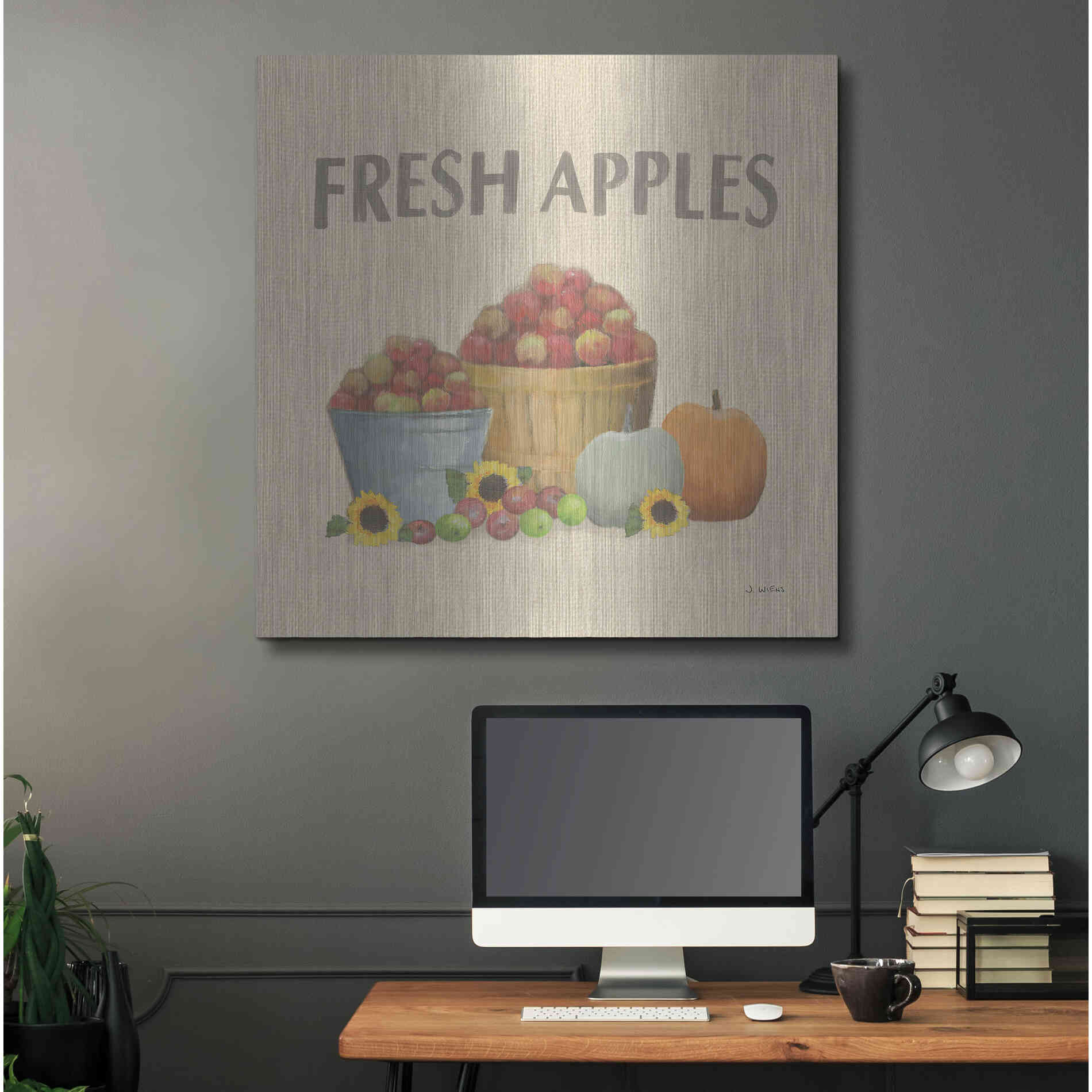 Luxe Metal Art 'Heartland Harvest Moments III' by James Wiens, Metal Wall Art,36x36
