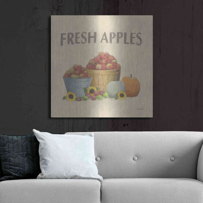 Luxe Metal Art 'Heartland Harvest Moments III' by James Wiens, Metal Wall Art,36x36
