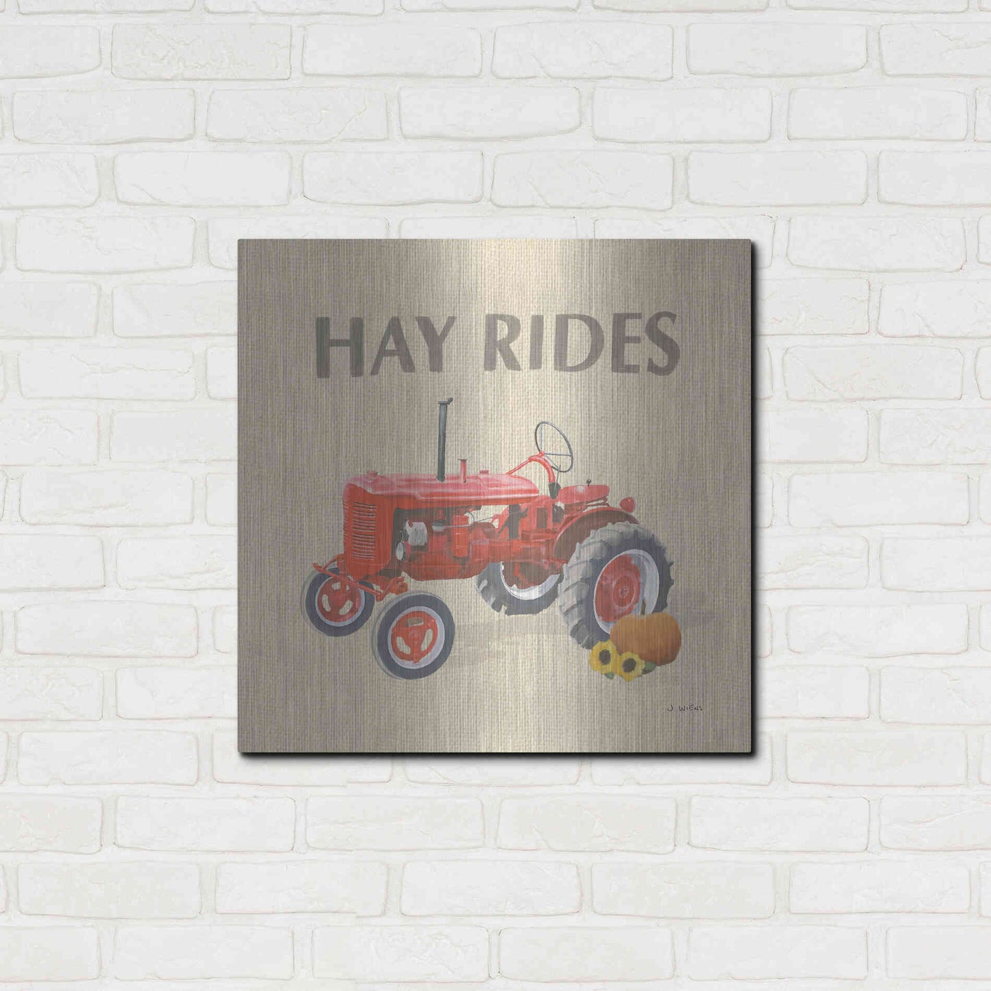 Luxe Metal Art 'Heartland Harvest Moments V' by James Wiens, Metal Wall Art,24x24
