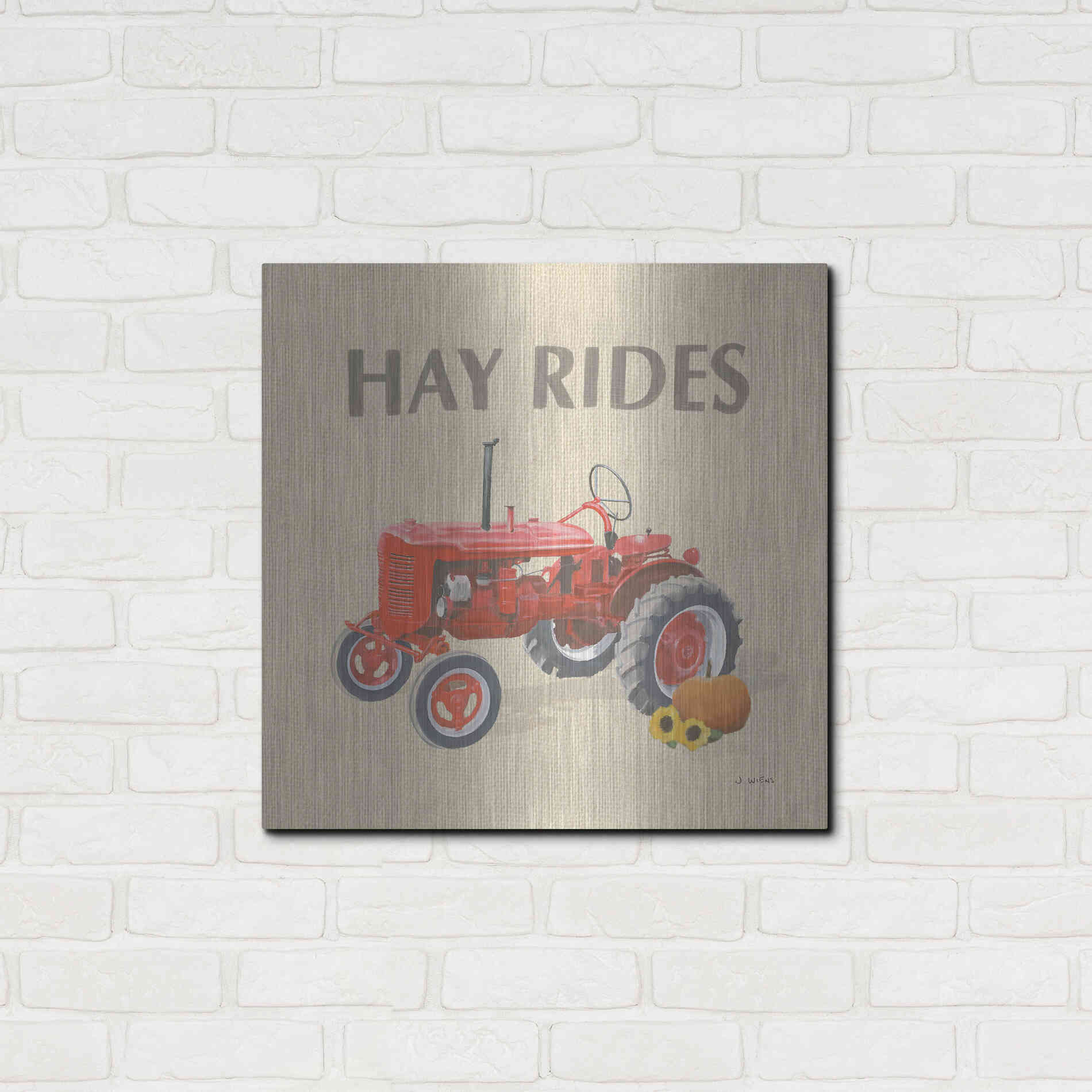 Luxe Metal Art 'Heartland Harvest Moments V' by James Wiens, Metal Wall Art,24x24
