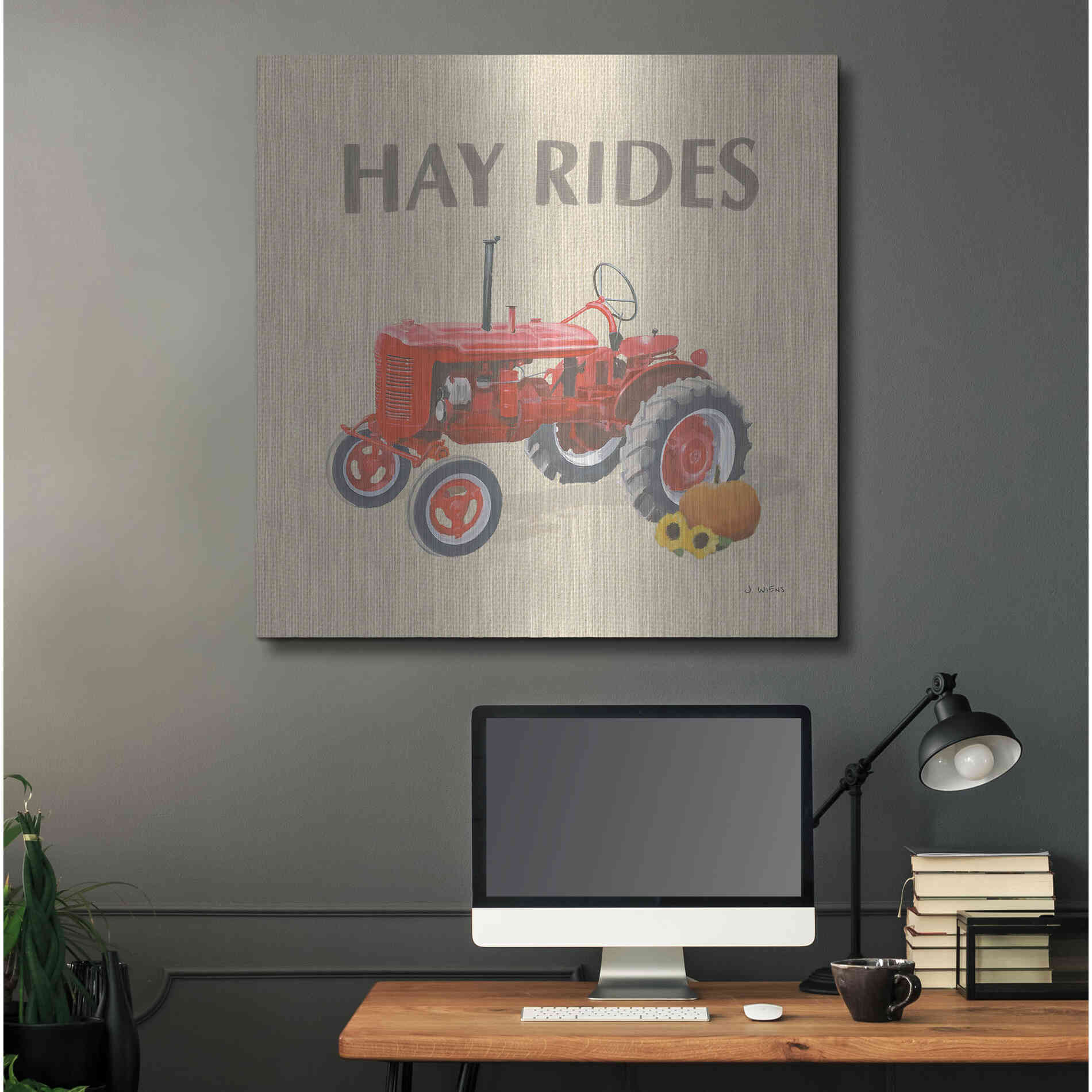 Luxe Metal Art 'Heartland Harvest Moments V' by James Wiens, Metal Wall Art,36x36