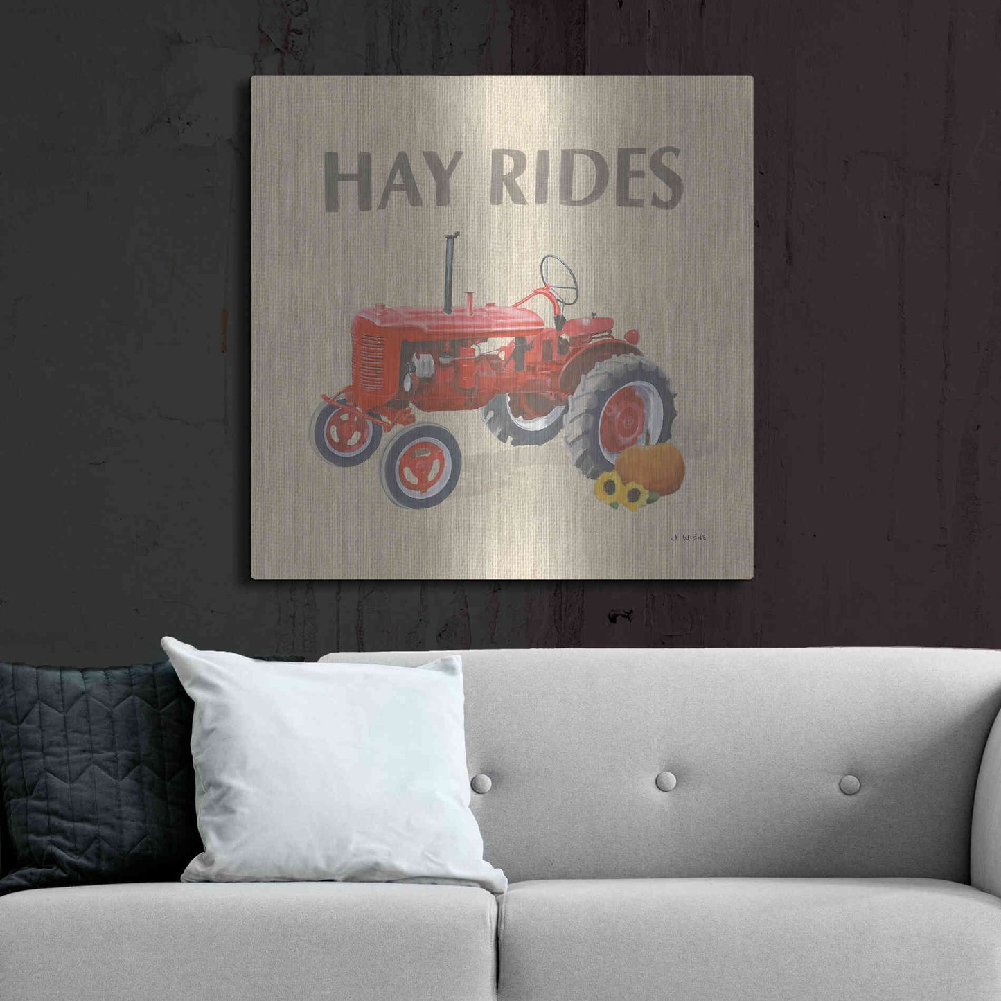 Luxe Metal Art 'Heartland Harvest Moments V' by James Wiens, Metal Wall Art,36x36