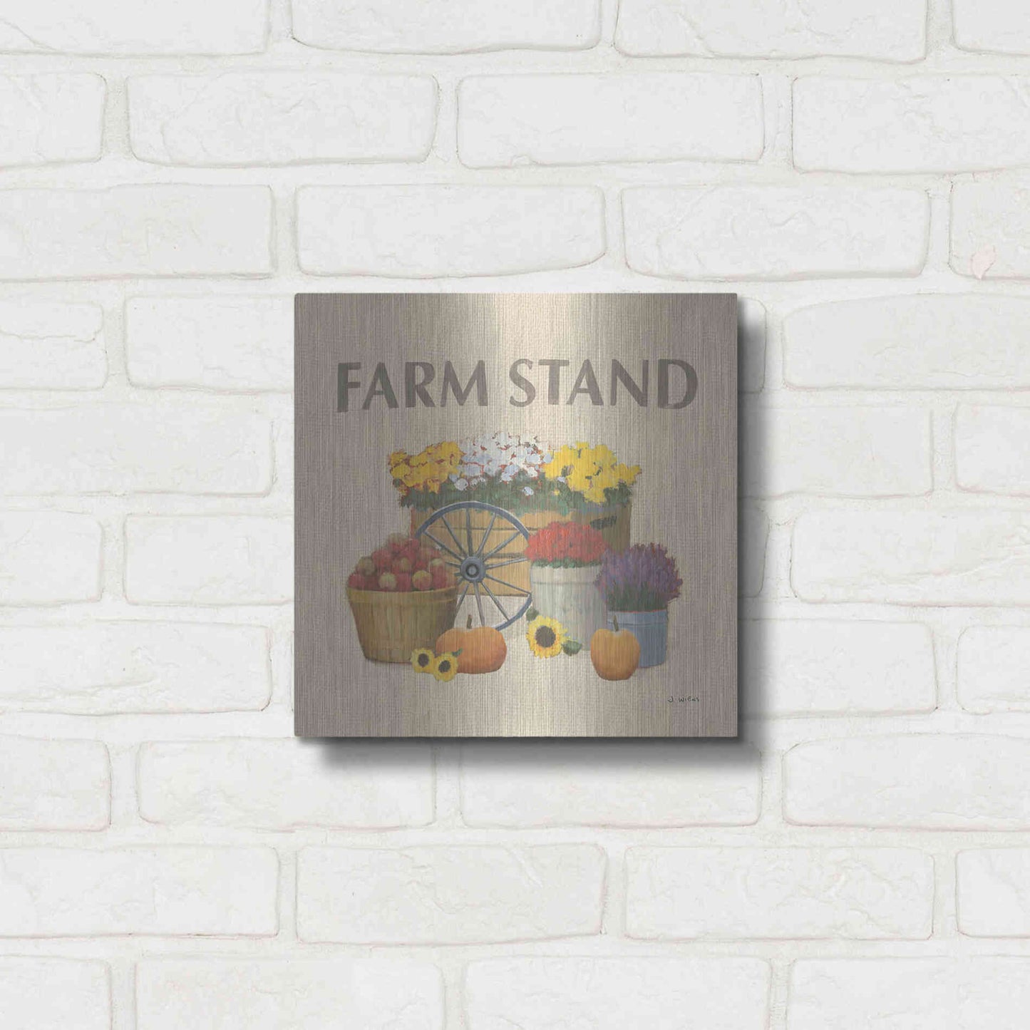 Luxe Metal Art 'Heartland Harvest Moments VI' by James Wiens, Metal Wall Art,12x12