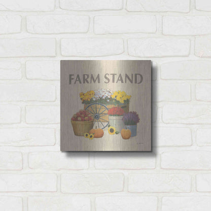 Luxe Metal Art 'Heartland Harvest Moments VI' by James Wiens, Metal Wall Art,12x12