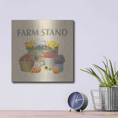 Luxe Metal Art 'Heartland Harvest Moments VI' by James Wiens, Metal Wall Art,12x12