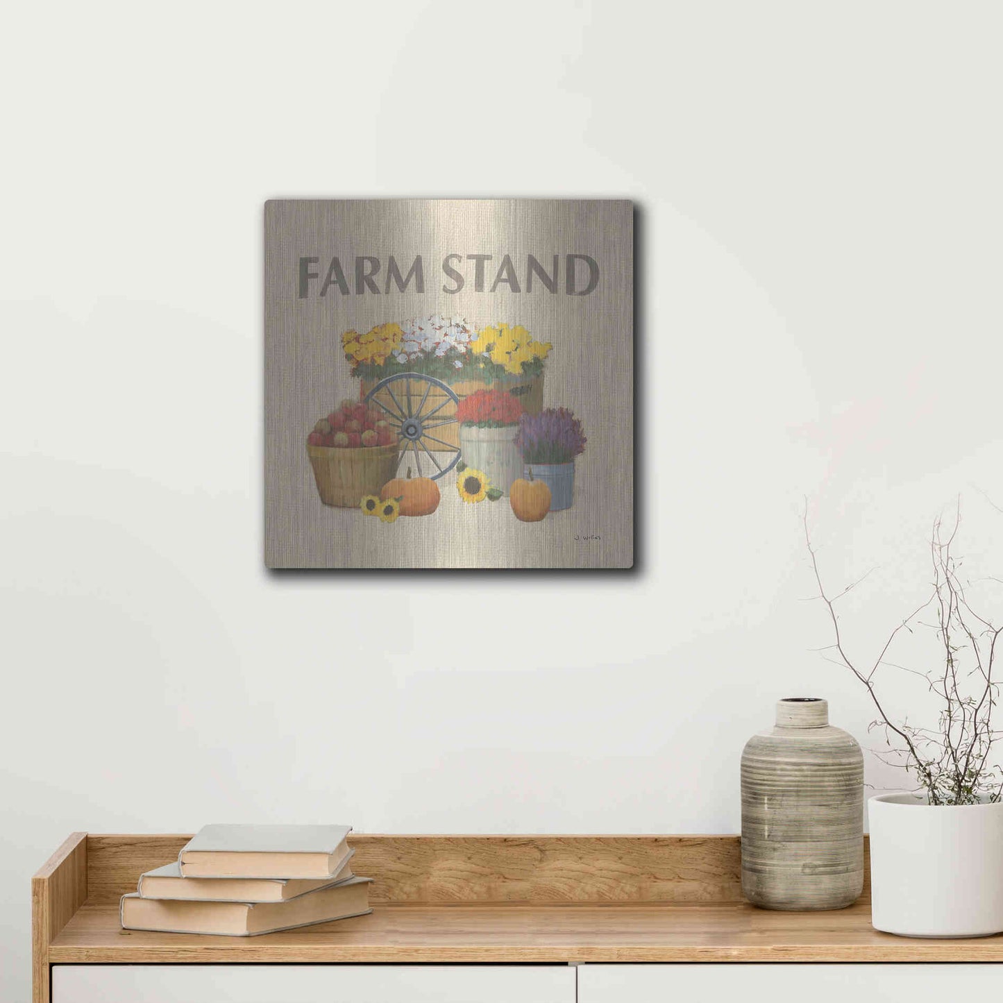 Luxe Metal Art 'Heartland Harvest Moments VI' by James Wiens, Metal Wall Art,12x12
