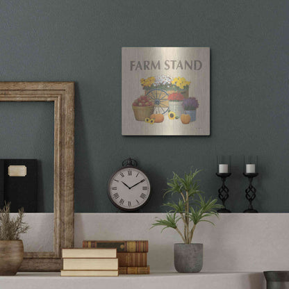 Luxe Metal Art 'Heartland Harvest Moments VI' by James Wiens, Metal Wall Art,12x12