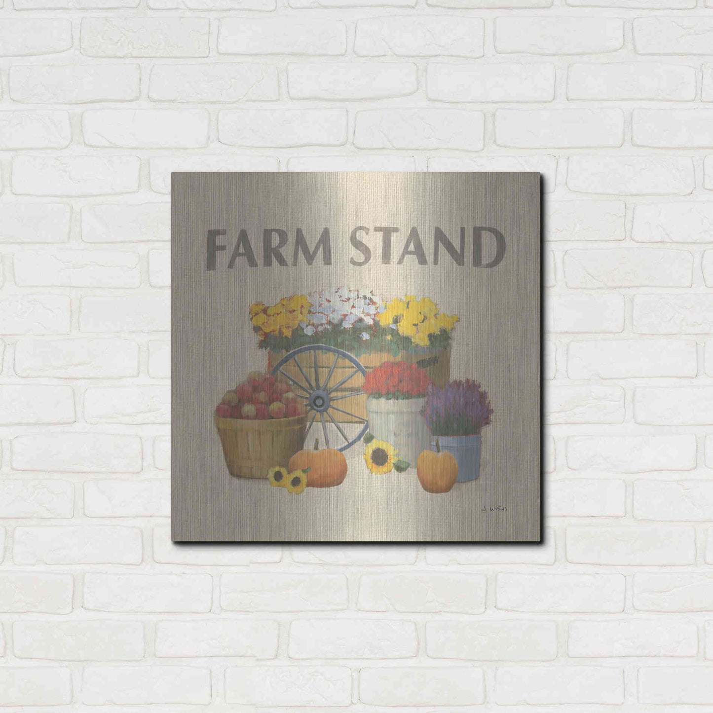 Luxe Metal Art 'Heartland Harvest Moments VI' by James Wiens, Metal Wall Art,24x24
