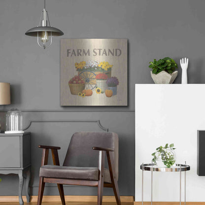 Luxe Metal Art 'Heartland Harvest Moments VI' by James Wiens, Metal Wall Art,24x24