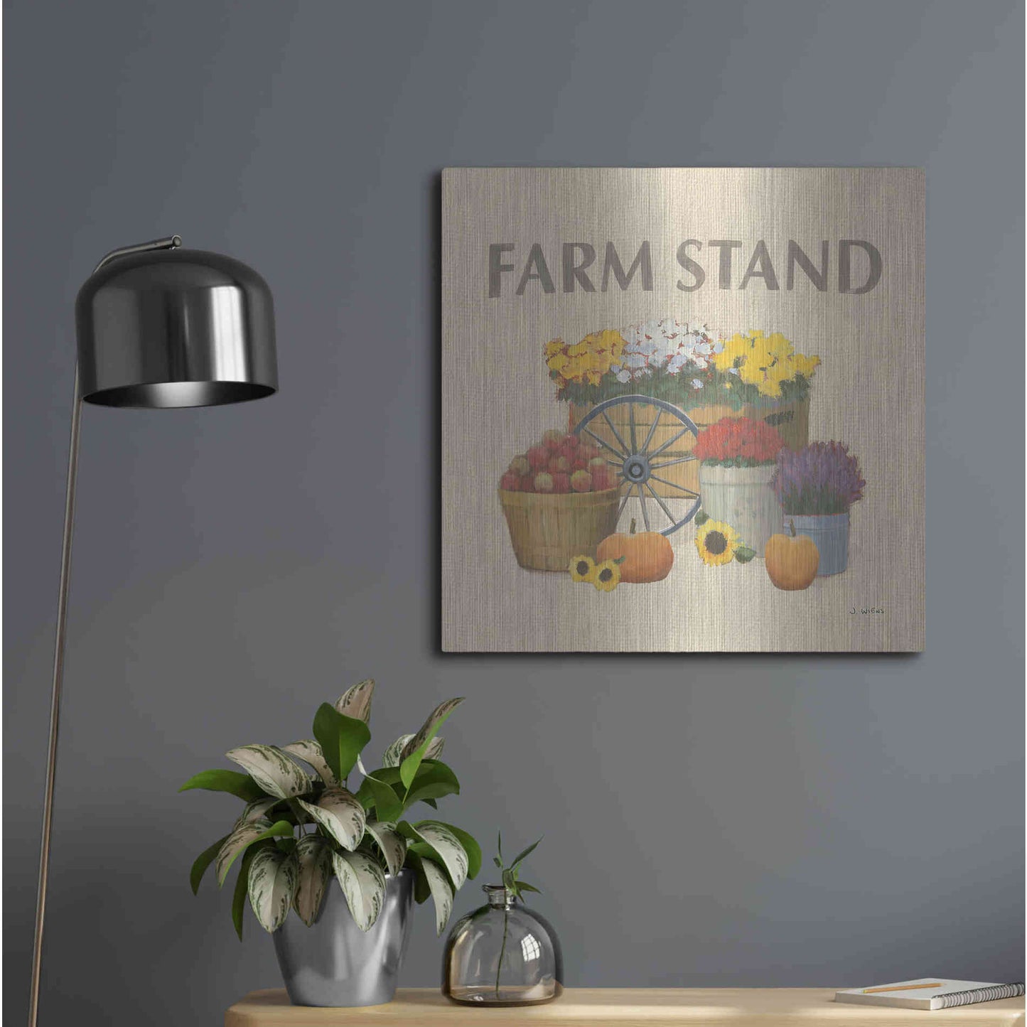 Luxe Metal Art 'Heartland Harvest Moments VI' by James Wiens, Metal Wall Art,24x24