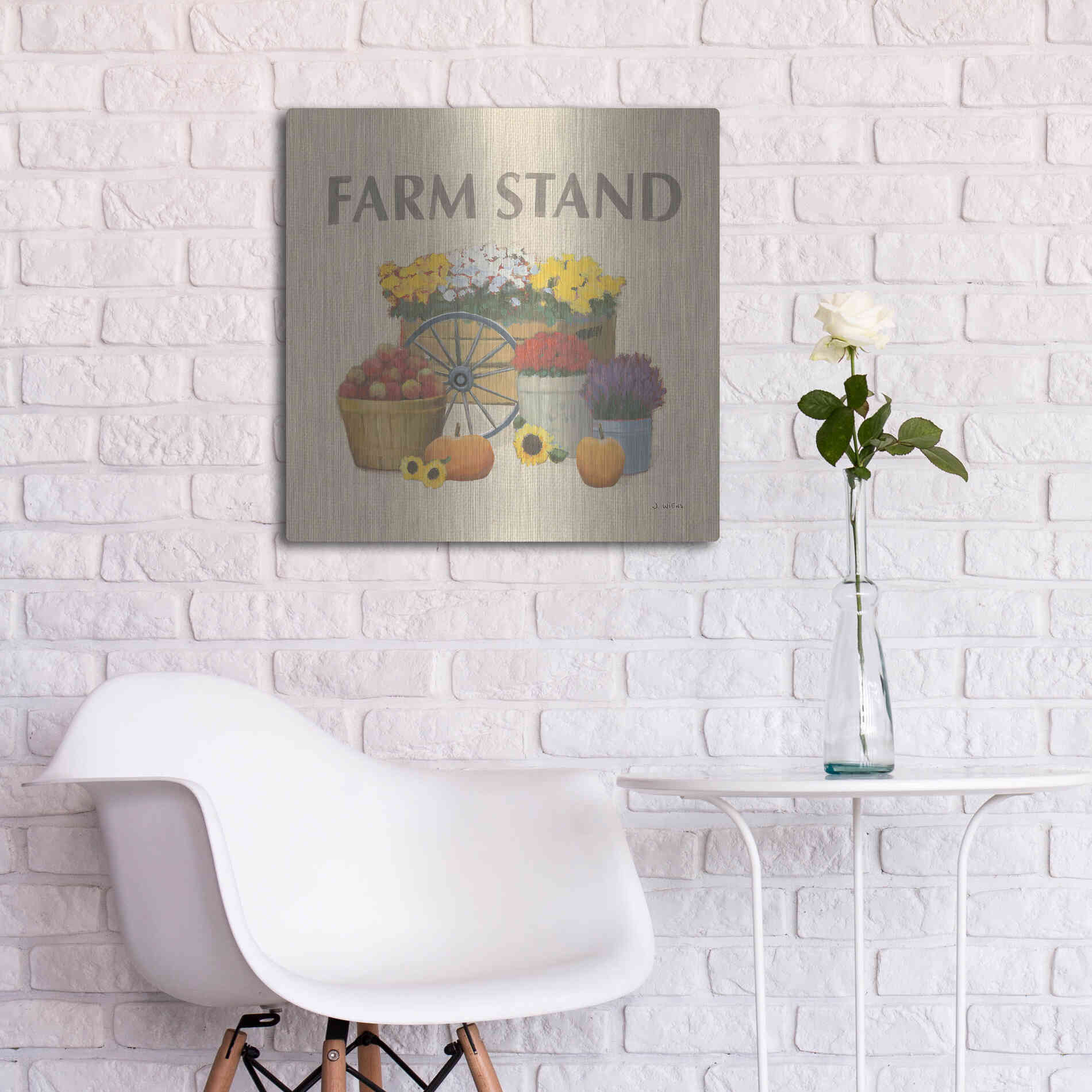 Luxe Metal Art 'Heartland Harvest Moments VI' by James Wiens, Metal Wall Art,24x24