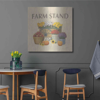 Luxe Metal Art 'Heartland Harvest Moments VI' by James Wiens, Metal Wall Art,36x36