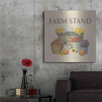 Luxe Metal Art 'Heartland Harvest Moments VI' by James Wiens, Metal Wall Art,36x36