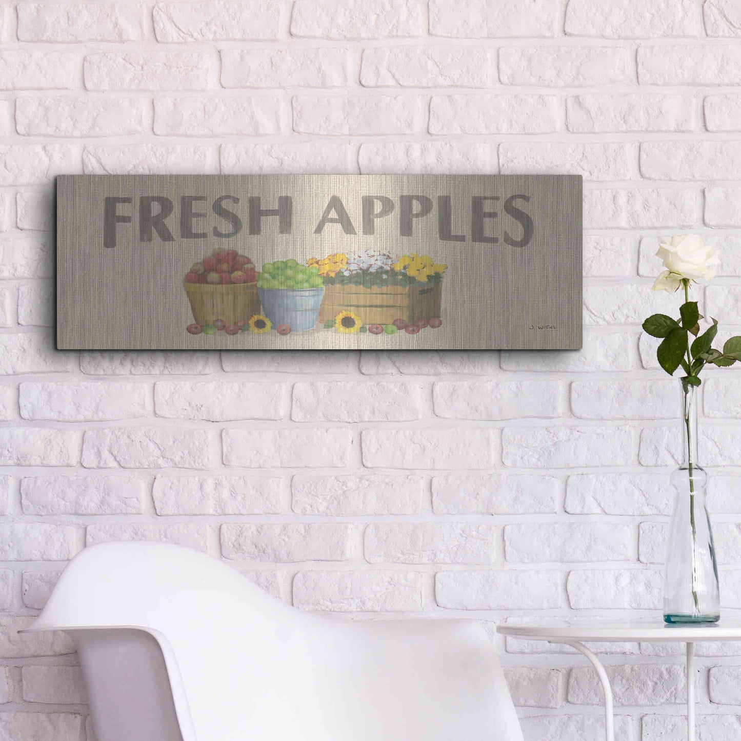 Luxe Metal Art 'Heartland Harvest Moments VII' by James Wiens, Metal Wall Art,36x12