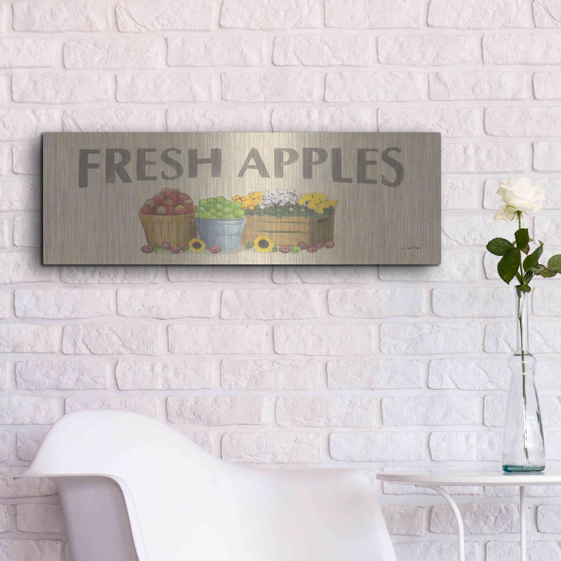 Luxe Metal Art 'Heartland Harvest Moments VII' by James Wiens, Metal Wall Art,36x12