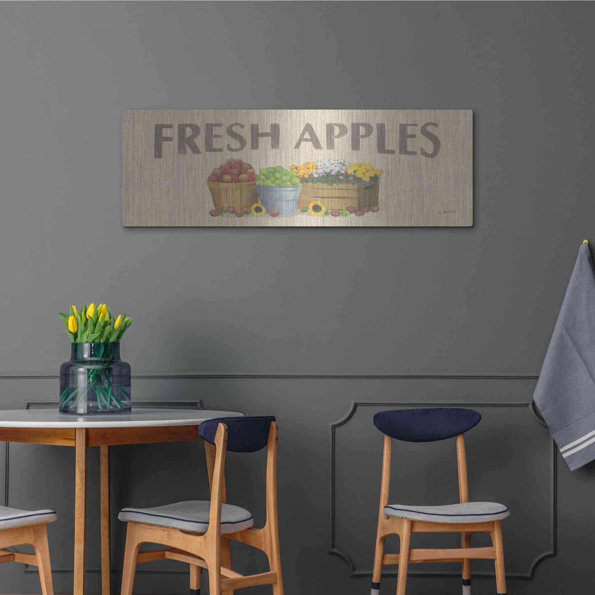 Luxe Metal Art 'Heartland Harvest Moments VII' by James Wiens, Metal Wall Art,48x16