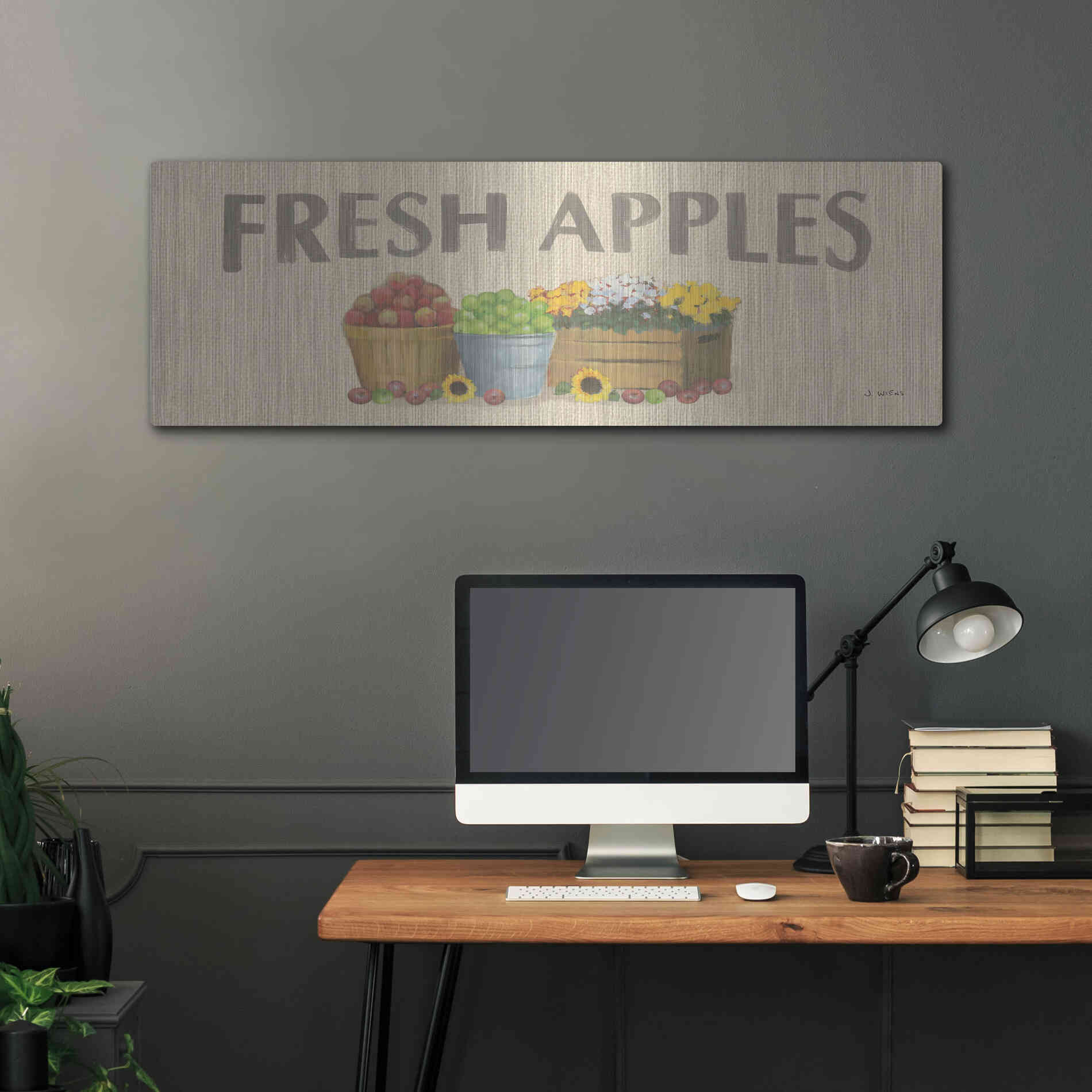 Luxe Metal Art 'Heartland Harvest Moments VII' by James Wiens, Metal Wall Art,48x16